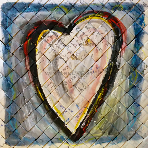 Heart on Blue